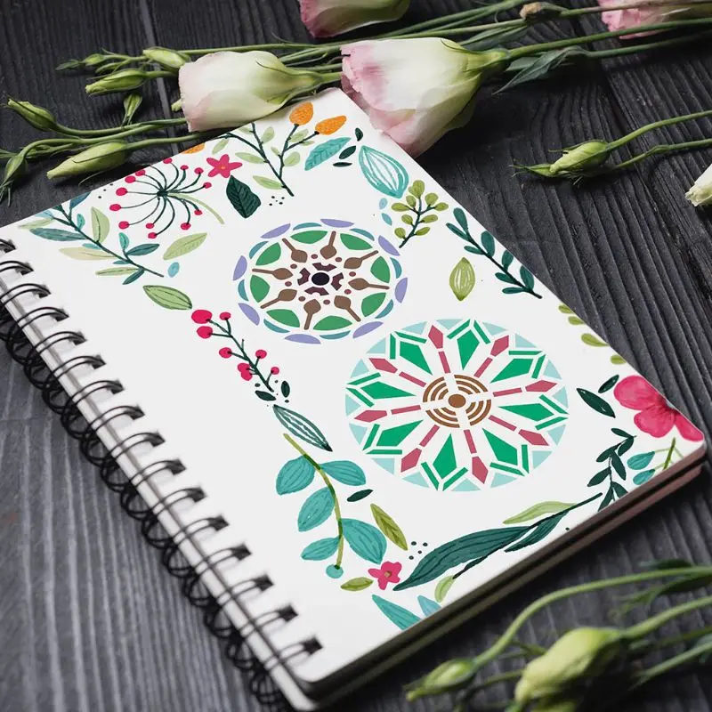 

24pcs/set Mandala Drawing Template Stencil Painting Embossing Scrapbooking DIY