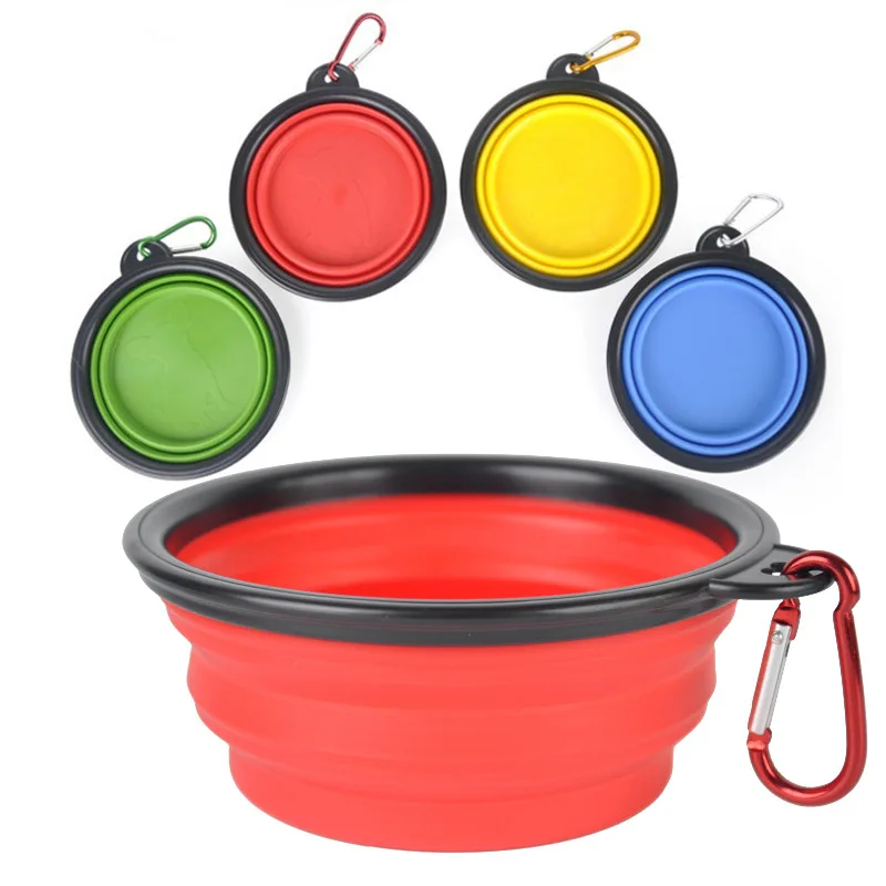 

1000ml Travel Folding Silicone Bowl Portable Puppy Food Container Water Feeder Puppy Doggy Food Container Dog Accessories