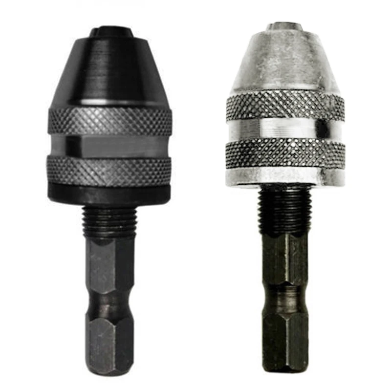 

0.5-3.6mm Keyless Drill Chuck Electric Drill Screwdriver Impact Driver Adapter Mini Collet 1/4'' Hex Shank Quick Change Adapter