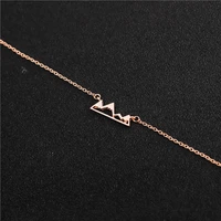 5 hollow mountain top pendant snowy mountain pendant chain necklace hiking outdoor travel jewelry mountains climbing gifts