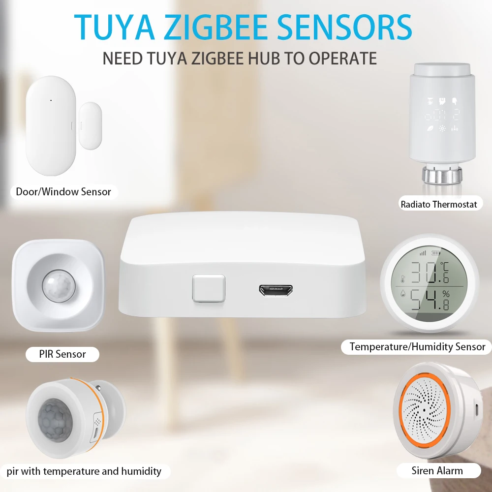 Беспроводной инфракрасный датчик движения Tuya ZigBee охранная сигнализация