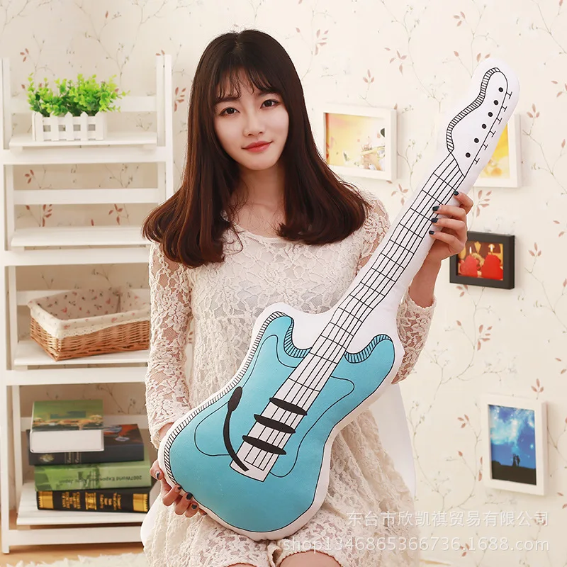 Плюшевая мягкая подушка-имитация гитары 60 см |