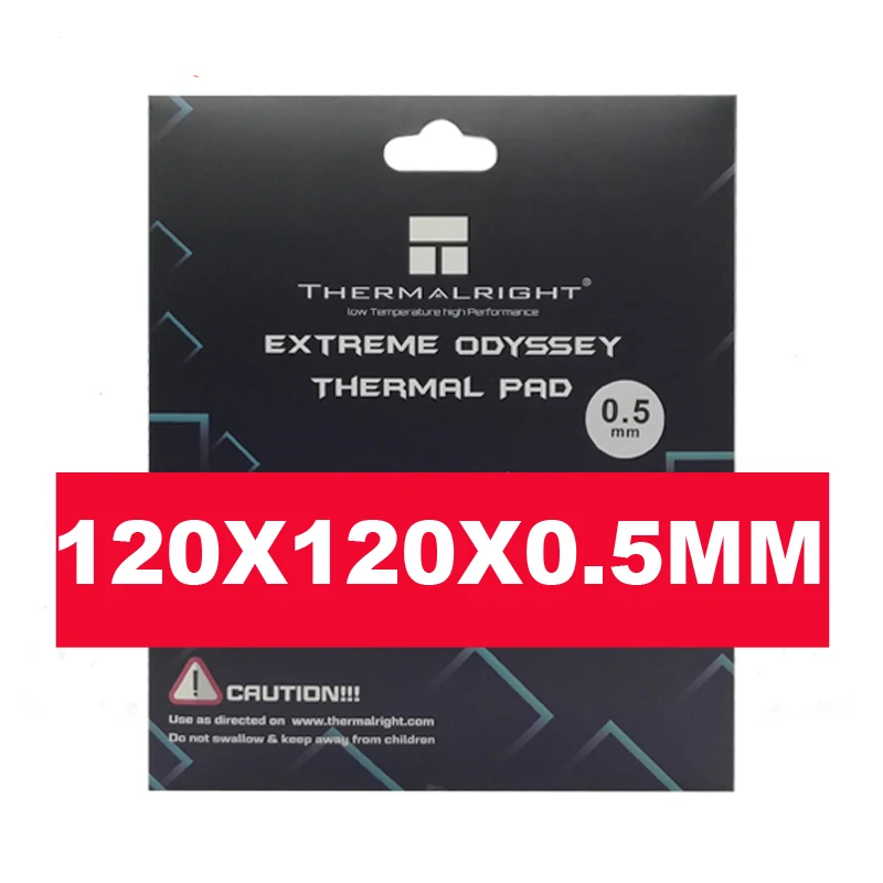 120x120x0.5 Thermalright термопрокладка 120X120 мм 12,8 Вт/mK 2,0 мм 1,5 мм 1,0 мм 0,5 мм Высокоэффективная теплопроводность оригинальная аутентичная - Цвет: 120x120x0.5