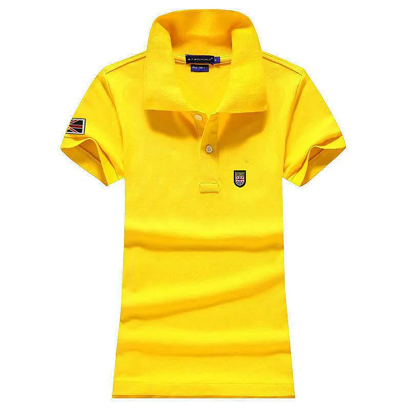 Модные женские футболки-поло с коротким рукавом повседневные из 2020 хлопка