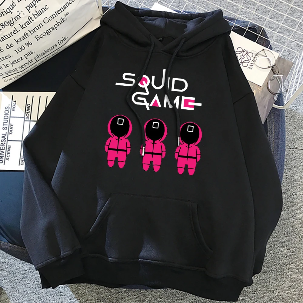 

Hot sale Cartoons Squid Game Round Six Female Hooded Fashion Loose Hoodies Casual Warm Sweatshirt Autumn Crewneck Clothes