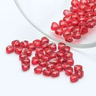 Подвеска с красными кристаллами в форме сердца, смешанные стеклянные граненые бусины 6 мм, материалы для изготовления ювелирных изделий своими руками, 20 шт.лот