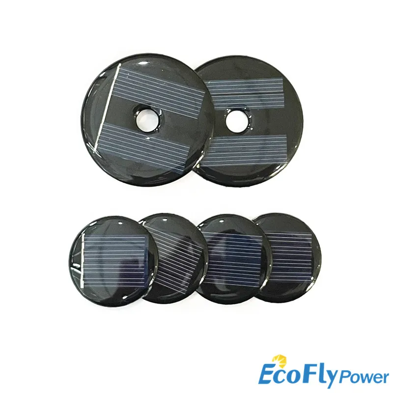 1PC  2V 35mA 50mA Round Mono/polycrystalline solar panel /solar cell battery module Epoxy board PET power generation board