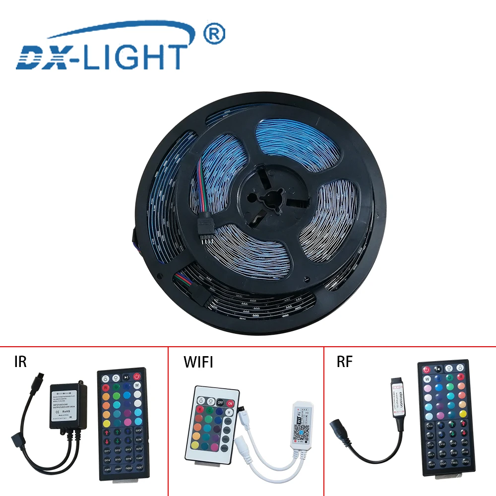 Светодиодная ленсветильник SMD5050 с пультом ДУ гибкая Водонепроницаемая LED полоска