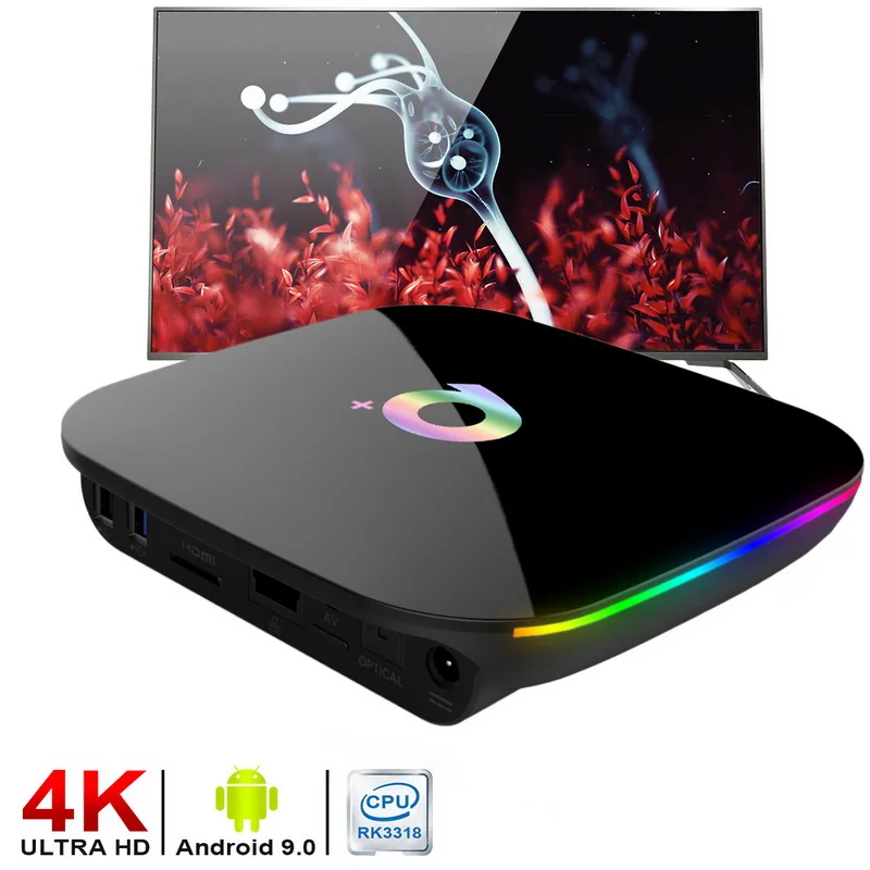ТВ приставка на Android 9 0 Q Plus 4 ГБ 64 Allwinner H6 Гб 32 1080P H.265 6K HD медиаплеер 2 4G Wi Fi