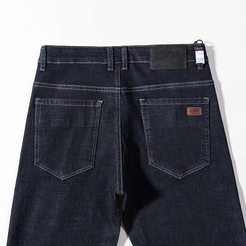 Business Casual Jeans Homme Blue Black Pantalon Spijkerbroeken Heren Pants Biker Trousers Baggy Slim Fit Denim High Quality Soft