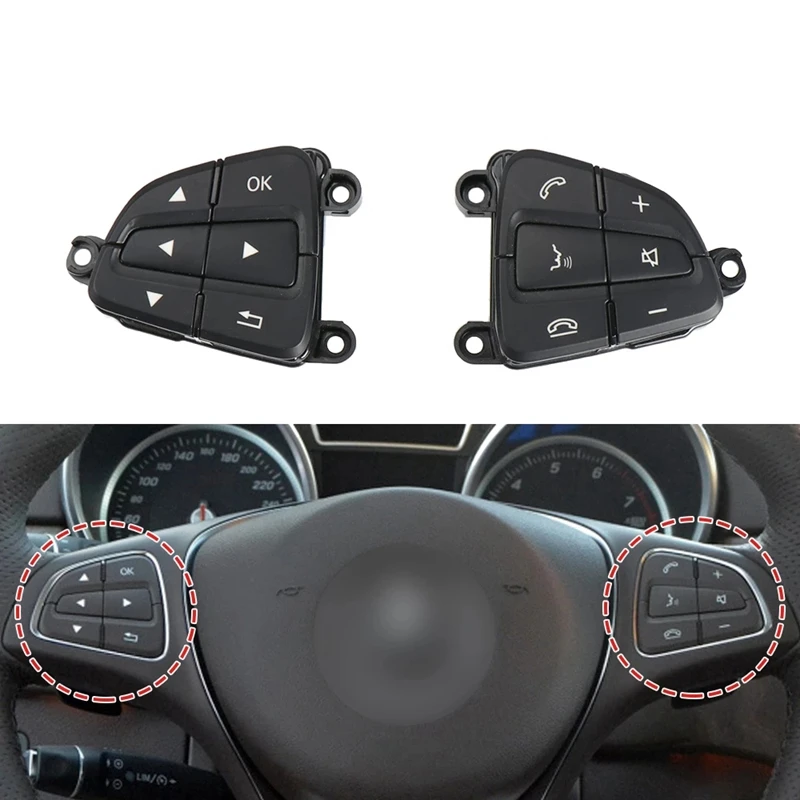 

for Mercedes Benz W166 W156 W246 L+H Car Multi-Function Steering Wheel Switch Buttons Phone Control Key