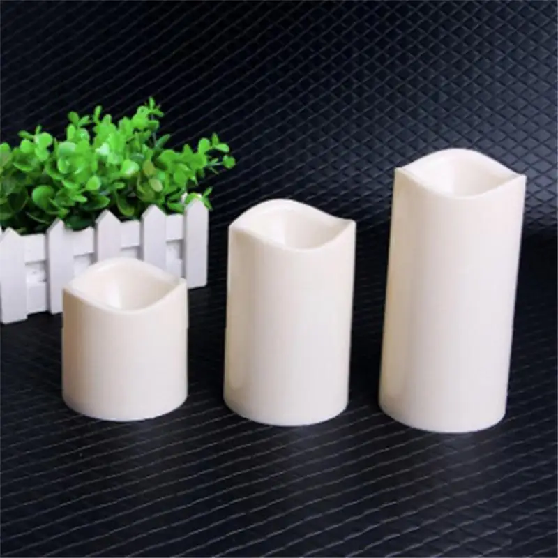 

3Pcs Colorful Remote Control Candle Light LED Electronic Paraffin Wax Timing Candle Light Wedding Night Light (without Battery)