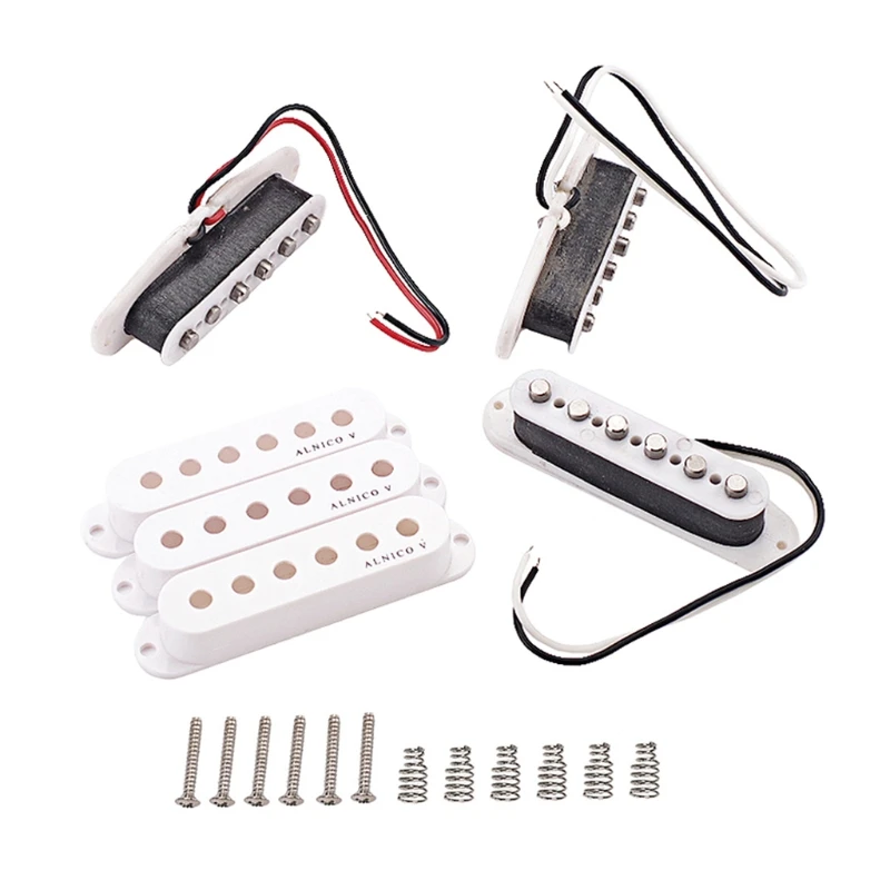 Pickup Mini Pickups Guitar Neck/Middle/Bridge Cream Strat Squier Electric Set White Color | Спорт и развлечения
