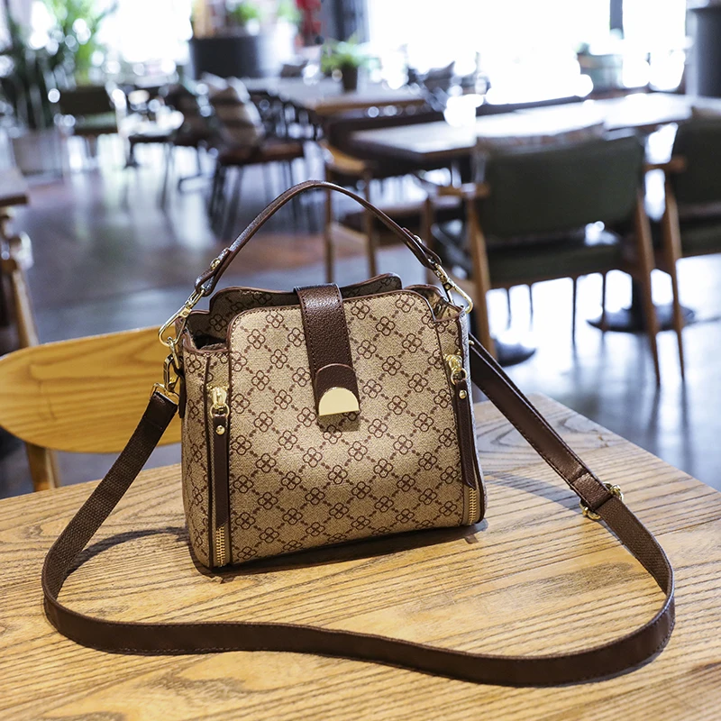women bag 2021 new trend with top handle luxury for phone female shoulder crossbody leather vintage fashion small plaid handbags free global shipping