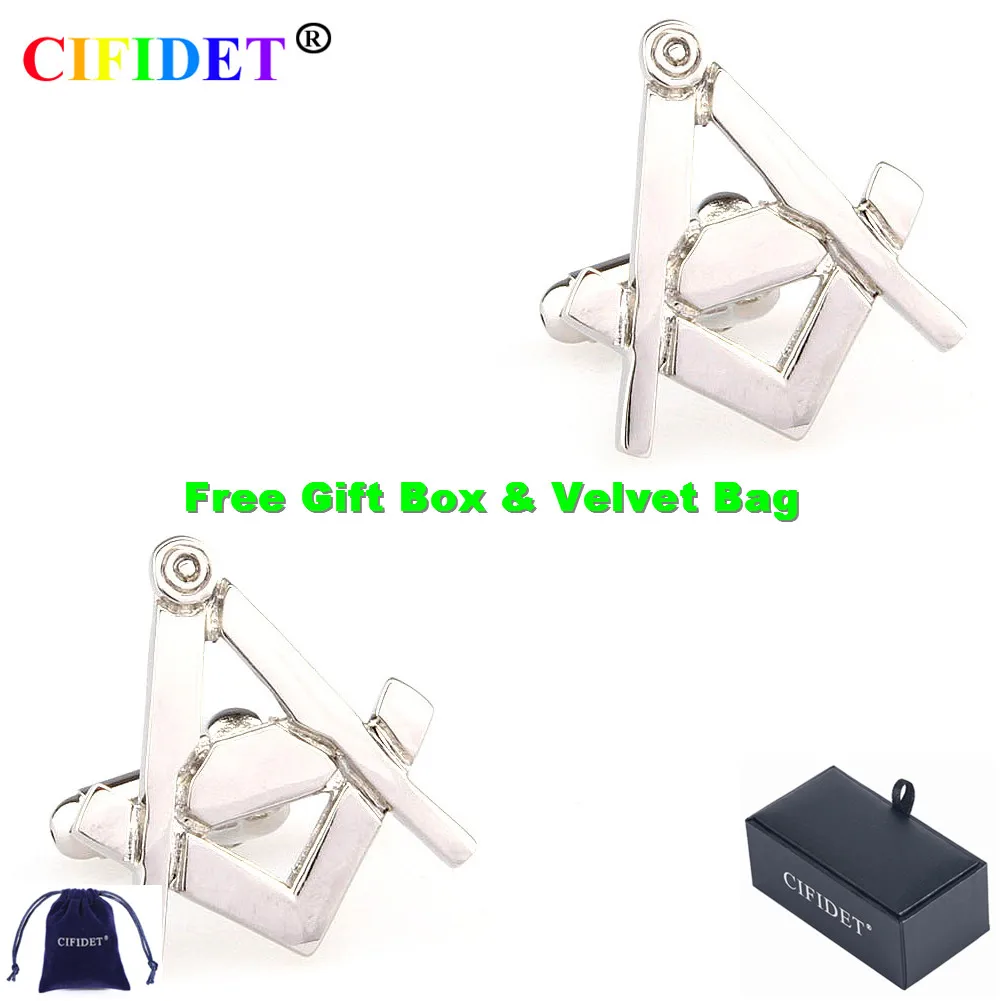 

Запонки для рубашек CIFIDET из нержавеющей стали с бархатной сумкой и подарочной коробкой