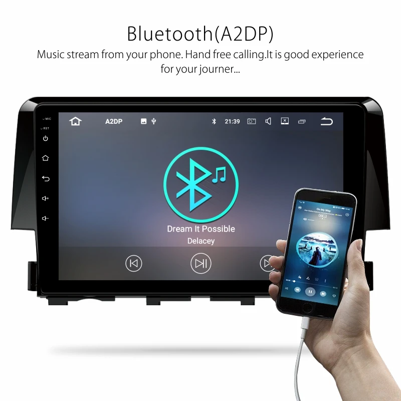 Dinpei Android 9 0 автомобильный Радио мультимедийный плеер для Honda Civic 2016 2017 2018 gps