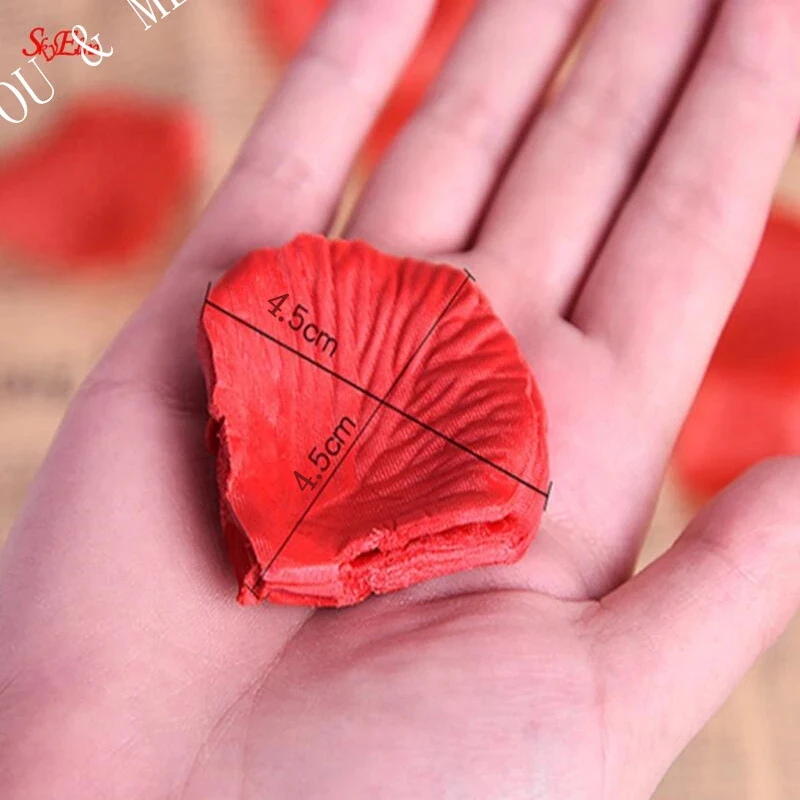 1000pcs 4.5*4.5cm Lifelike Artificial Silk Red Rose Petals Decorations for Wedding Party Marriage bed decoration 7Z SH012-1000 | Дом и сад