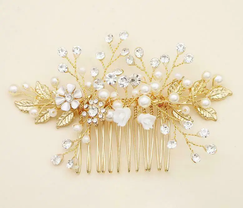 

Madam Party and Wedding Alloy Flower Pearl Decorate Disk Hair Accessor Scrunchie Headbs For Women Head Wrap