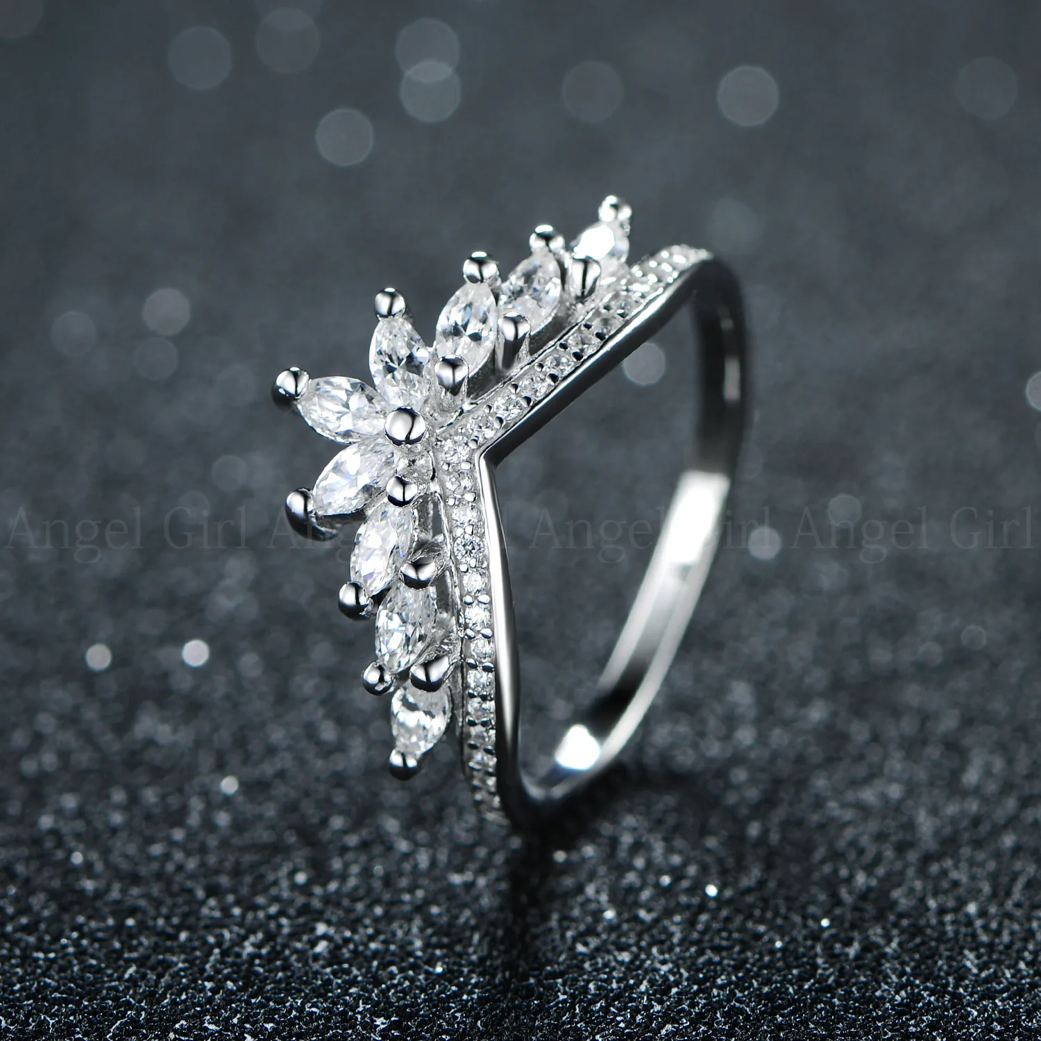 

YZX26 925 Sterling Silver Ring women's wedding wedding ring
