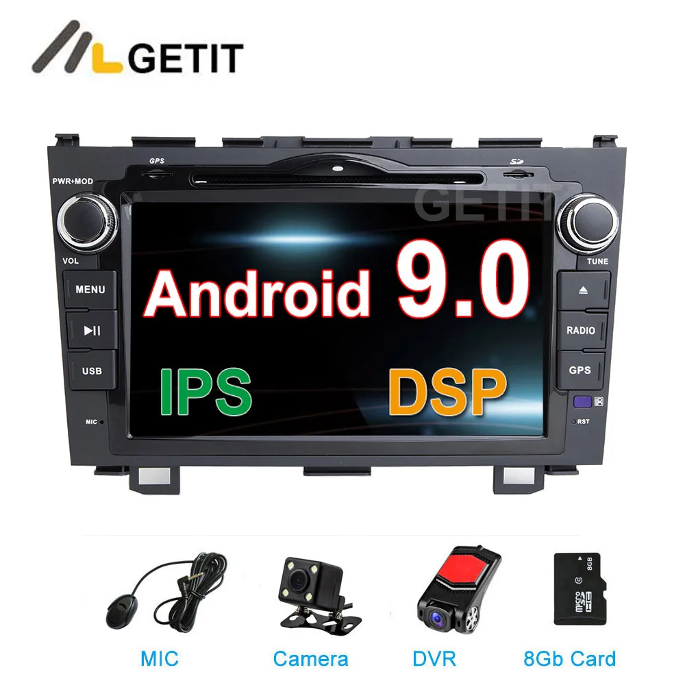 DSP IPS Android 9 автомобильный DVD стерео Мультимедийный плеер GPS для Honda CRV CR V 2007 2008 2009 2010