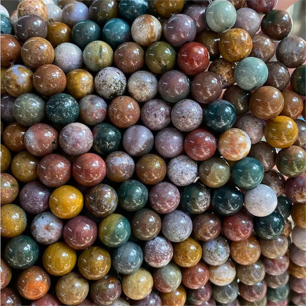 

DoreenBeads Multicolor Bohemian Style (Grade A) ( Natural ) Beads Round For Women DIY Making Earrings Necklace Jewelry,1Strand