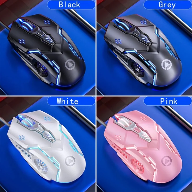 

RGB With 7Colors Gaming Mouse USB Gamer YINDIAO Wired Mouse Mute Mice 6 Buttons 3200DPI For Computer PC Laptop Mouse Lighting
