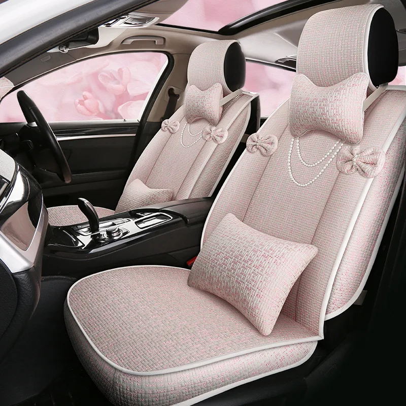 

3 цвета модные женские роскошные с подушкой полный комплект универсальный чехол для автомобильных сидений