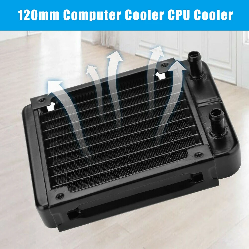 120 мм алюминиевый радиатор для компьютера кулер воды вентилятор 10 трубок