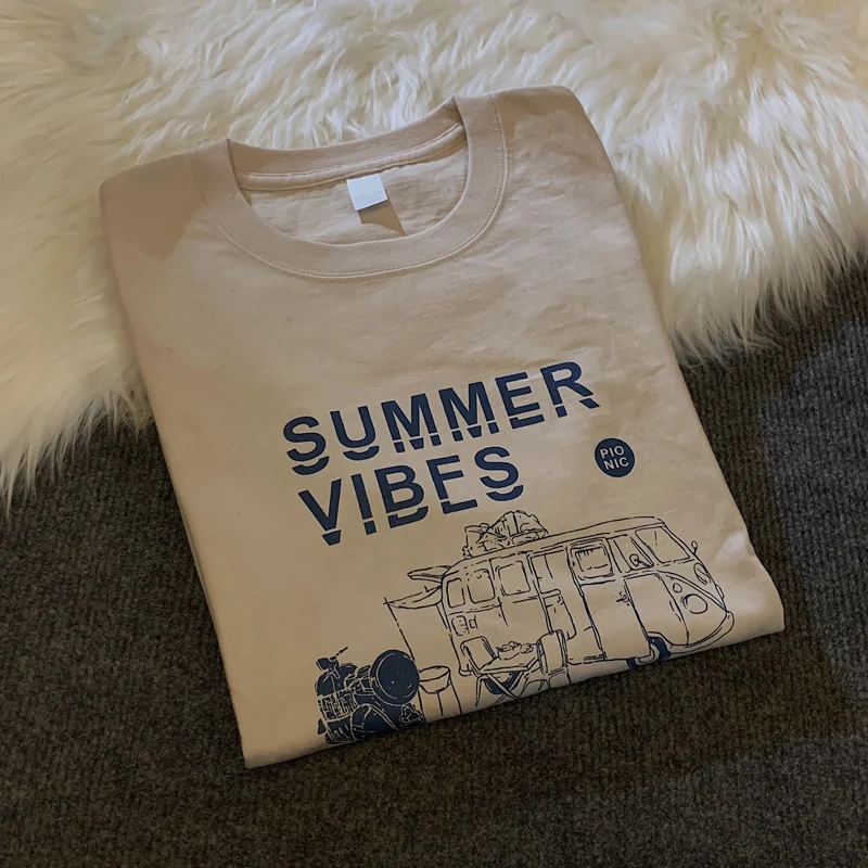 Модная брендовая женская футболка с коротким рукавом 2021 свободная корейская