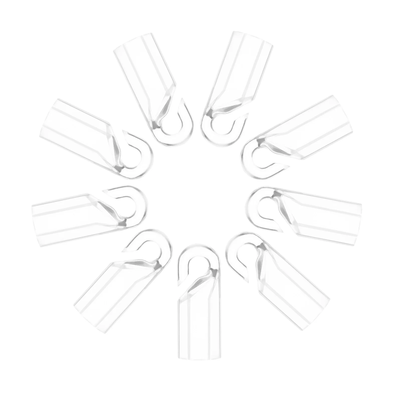 

20Pcs Simple Fashion Curtain Hooks Curtain Accessory Transparent