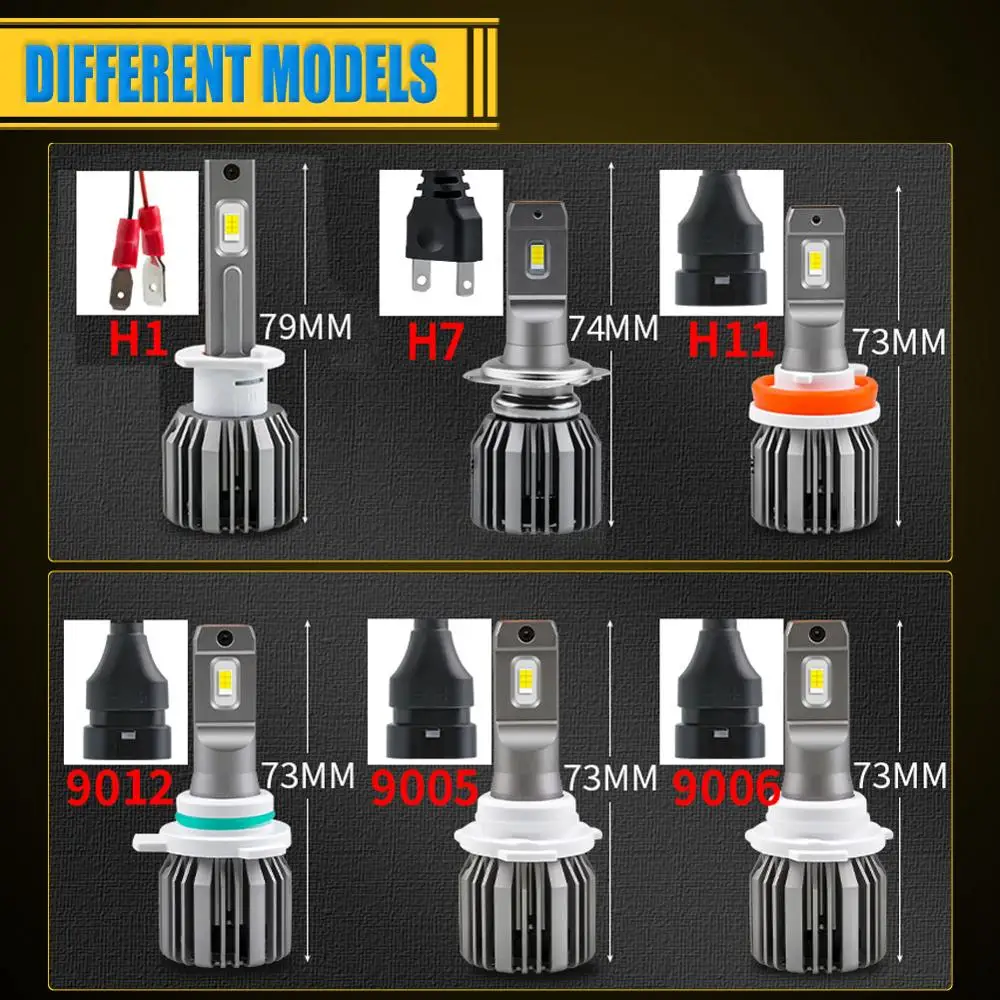 

2X 6000K H4 LED H7 H11 H8 HB4 H1 HB3 9012 HIR2 Super Car Headlight Bulbs 16000LM For BMW AUDI Mercedes Benz VW Golf Ford Volvo