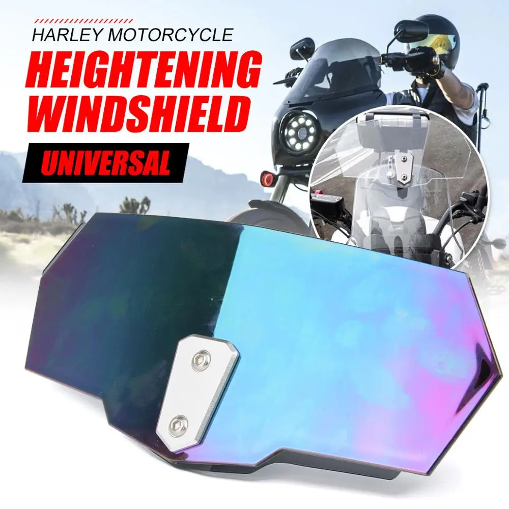 Airflow Adjustable Windscreen Wind Deflector Universal Motorcycle Windshield for Kawasaki BMW Ducati honda Benelli KTM Triumph | Автомобили