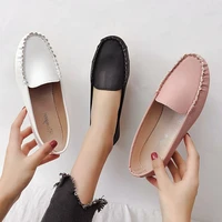 loafers womens flat shoes shallow shoes ladies canvas shoes grandmother shoes white flat shoes black loafers casual shoes