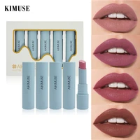 kimuse 5 pcsset matte blue lipstick moisturizer water nutritious easy to wear beauty liquid lipgloss liip tint lip cosmetic