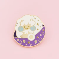 balls sheep hard enamel pin kawaii cartoon animals golden brooch anime game fan collection badge unique gift