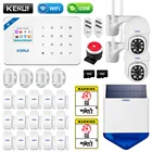KERUI W18 WIFI GSM умная домашняя охранная сигнализация PIR детектор движения SMS оповещение датчик с IP камерой наблюдения