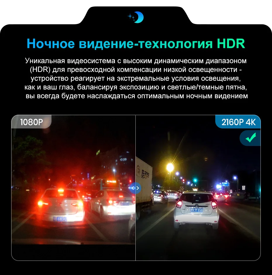 Junsun автомобиля видеорегистратор двойной объектив Dashcam Встроенный gps трекер 4 к 2160 P HD ночное видение камера с 1080 170 сзади