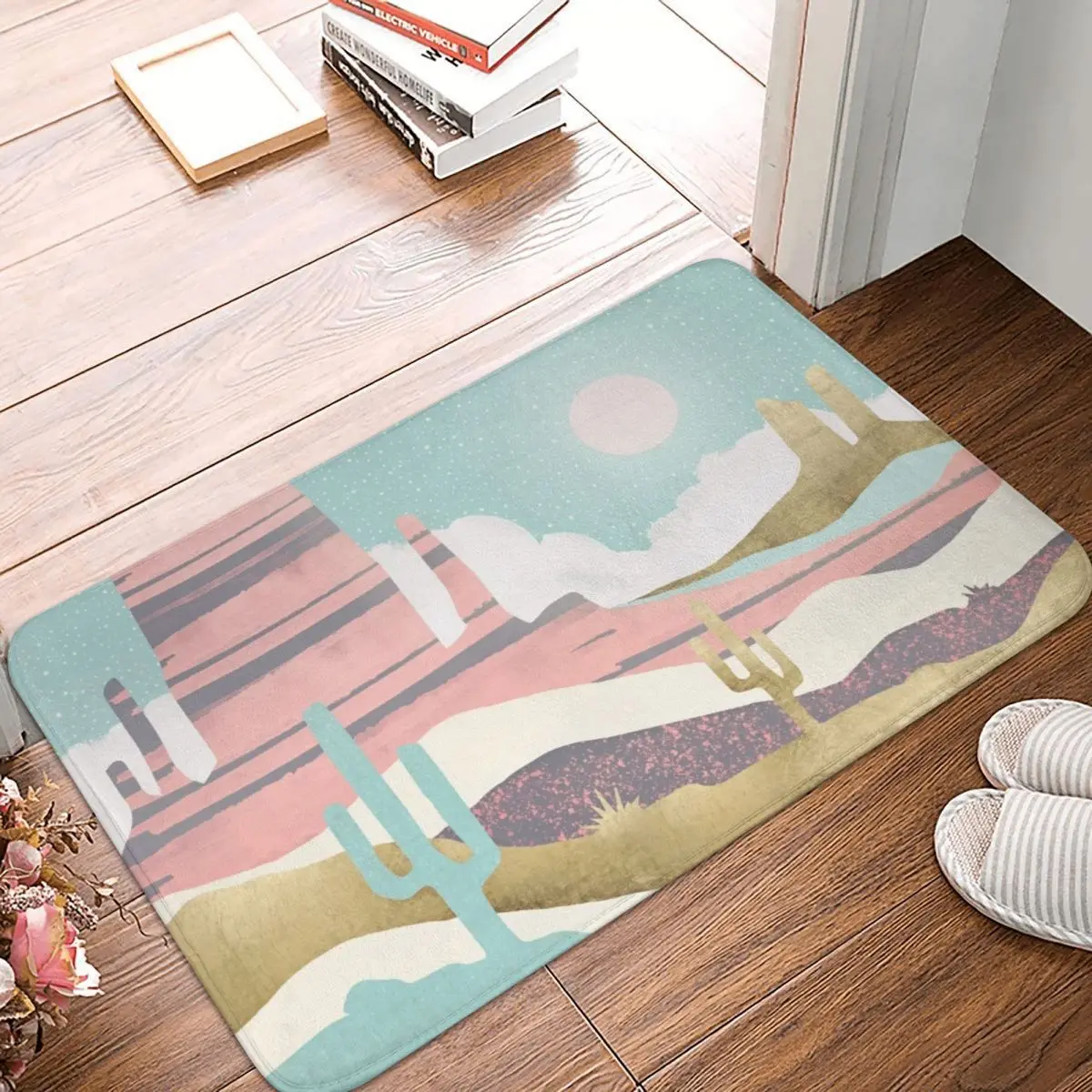 

Desert Sun Doormat Carpet Mat Rug Polyester PVC Non-Slip Floor Decor Bath Bathroom Kitchen Balcony 40x60