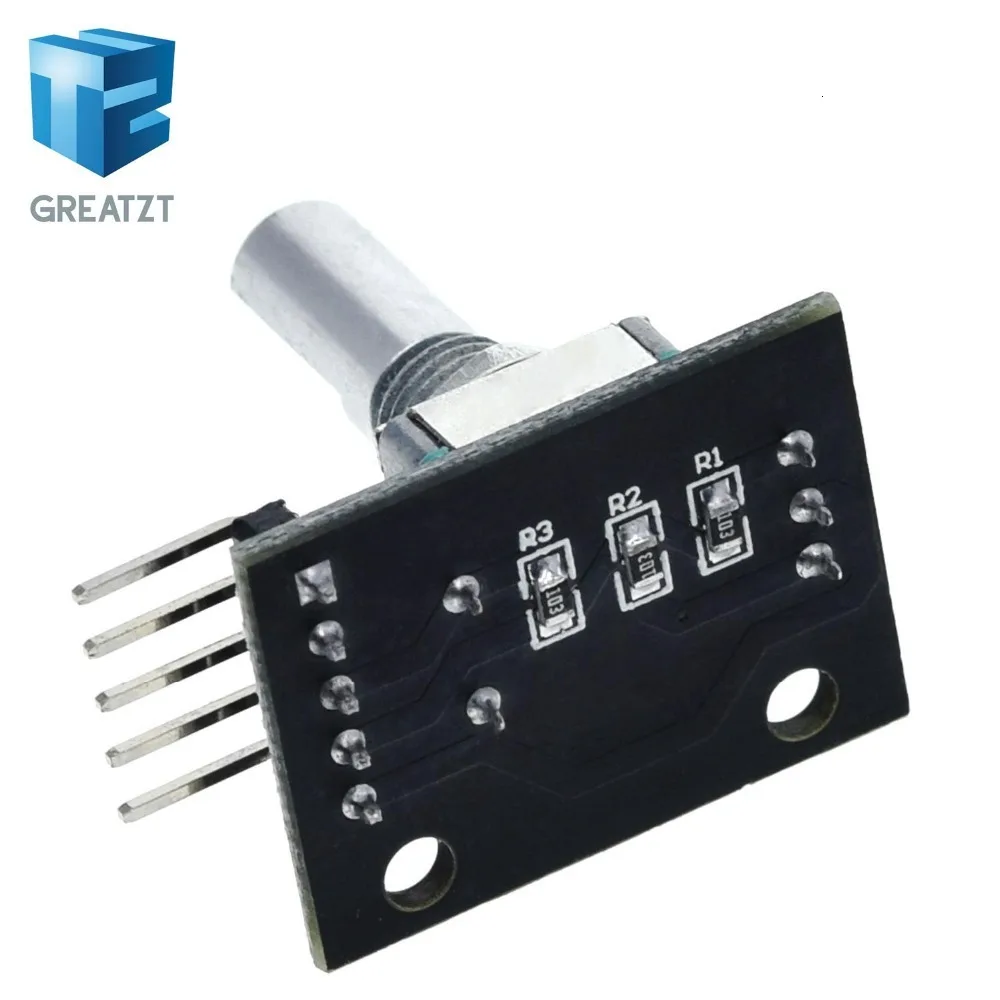 GREATZT 360 градусов Поворотный модуль кодировщика для Arduino Кирпич Датчик переключатель макетная плата KY-040 с контактами