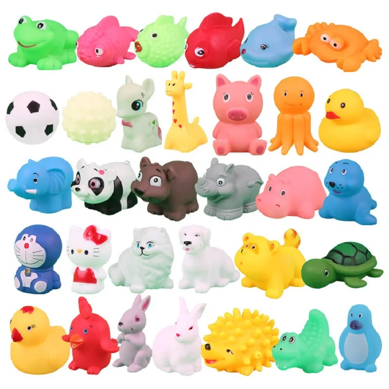 Игрушка для ванны животные плавания вода резиновая игрушка мини сжимающий звук