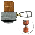 Переключатель передач для кемпинга и пикника, конвертер из алюминиевого сплава, Бутановая пропановая горелка, адаптер для заправки, портативная горелка для пешего туризма, многоразовая