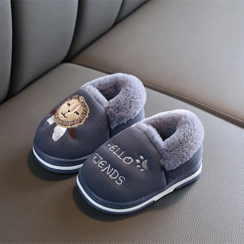 Детские тапочки для мальчиков домашняя обувь детские хлопковые Зимние/Осенние