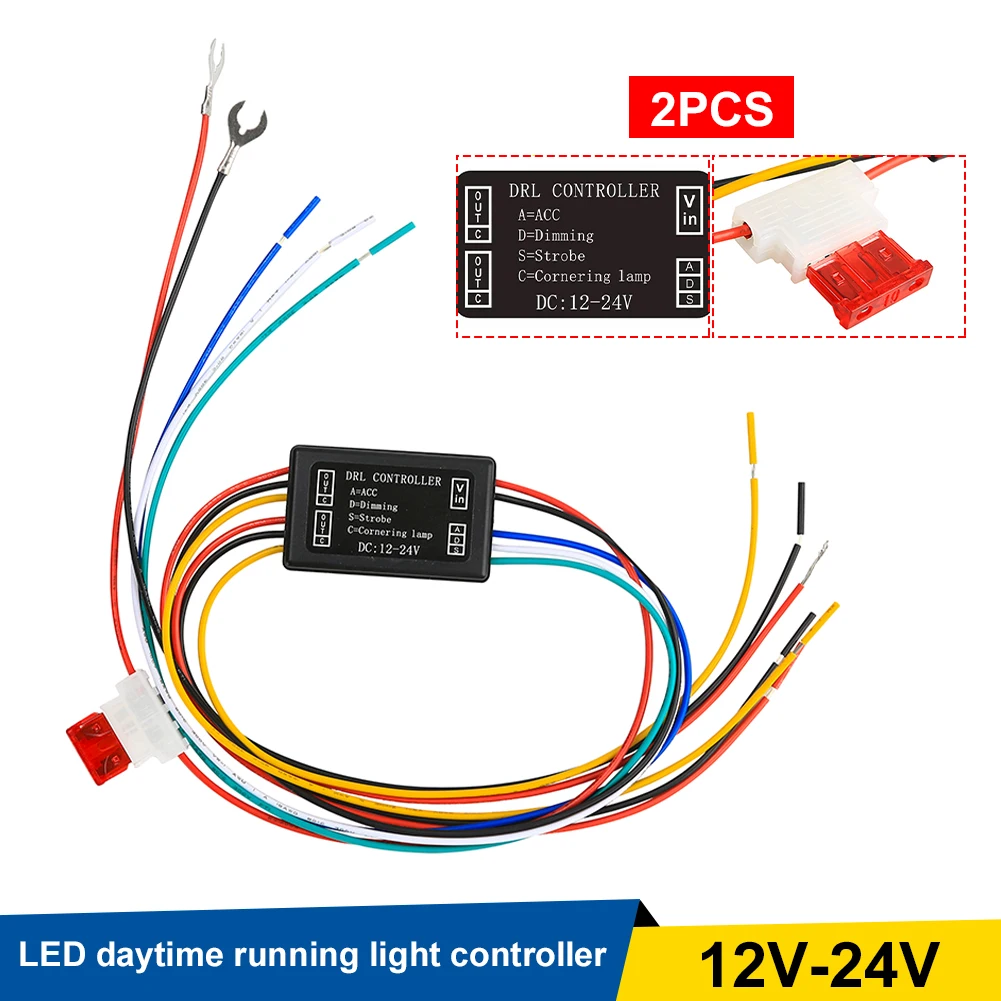 

Strobe Controller Car 12-24v Drl Flasher Module Daytime Running Light Universal Controller Dimming Turn Signal Control Car Lamps