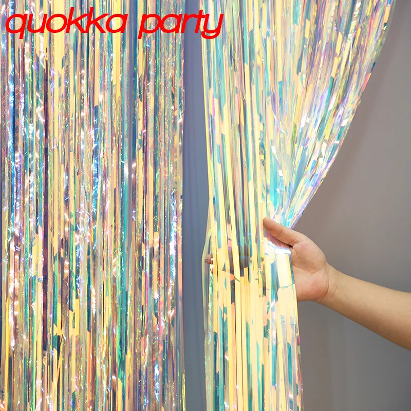 Фотофон для свадьбы 1/2/3/4 м великолепный фон с блестками прозрачная мишура