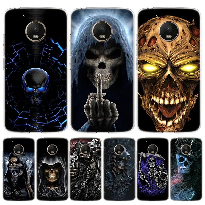 Чехол для телефона Grim Reaper Skull Skeleton Motorola Moto G9 G8 G7 G6 G5S E6 E5 Plus Play Power EU One Action Macro Print Cover