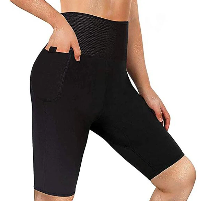 Неопреновые шорты для сауны 2020 женские спортивные штаны похудения утягивающие с