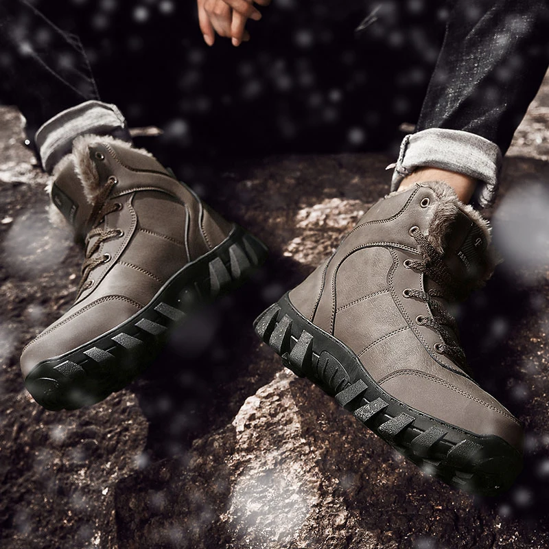

New Men's Outdoor Hiking Boots, Anti-ski Boots, Plus Velvet To Keep Warm, Fashion Cotton Shoes, Men's Ultralight Sports Shoes
