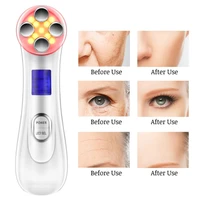 led multi function electric facial massager lifting tight micro current face thin tender skin wrinkle care whitening instrument