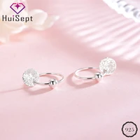 huisept women earrings 925 silver jewelry accessories korean style round shape hoop earrings for wedding party gifts wholesale