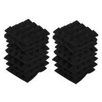 24 pcs soundproofing foam sound absorption pyramid studio treatment wall panels